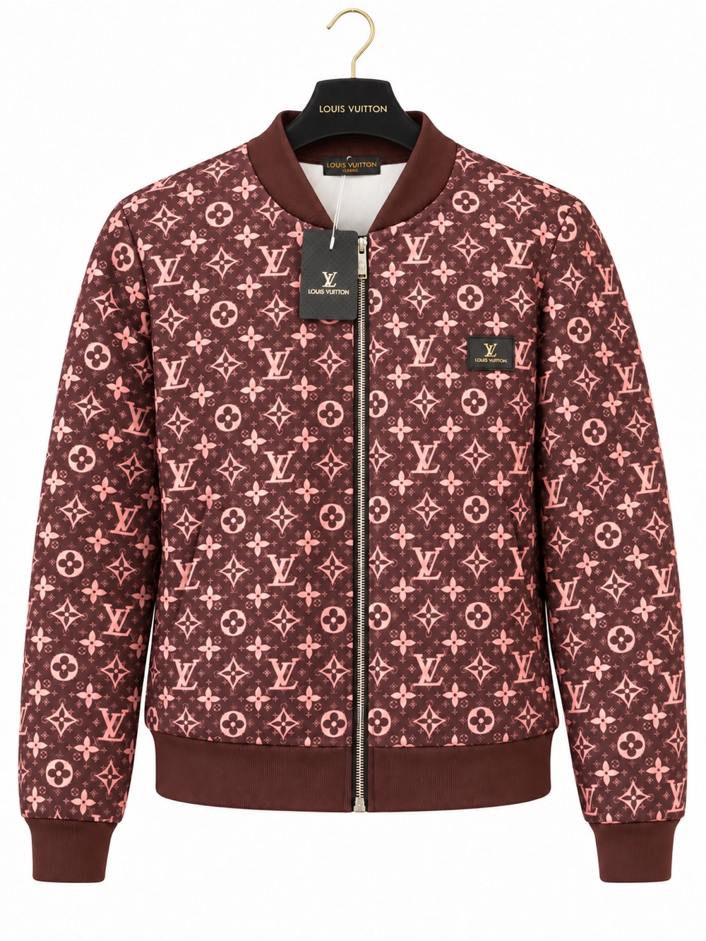 NWT! Louis Vuitton Brown Monogram Bomber Jacket M - Picture 8 of 9